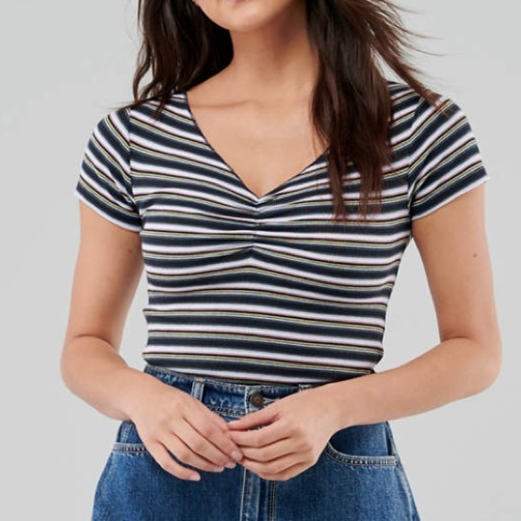 ruched v neck top